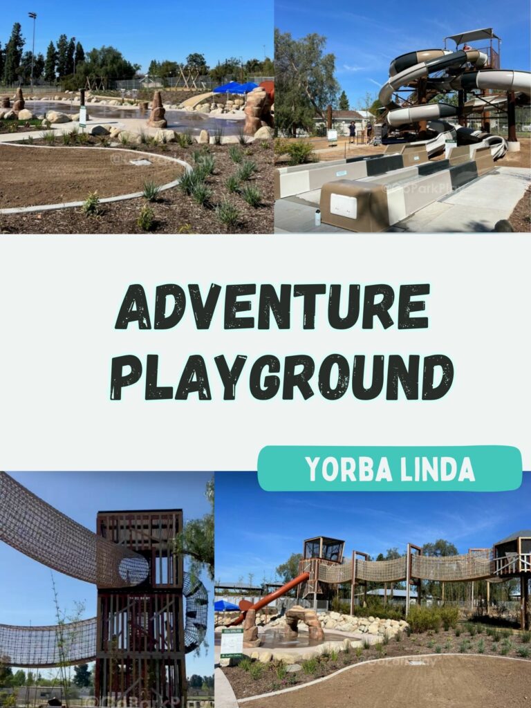 Adventure Playground in Yorba Linda CA, just opened with Splash Pad, water slides and playground 